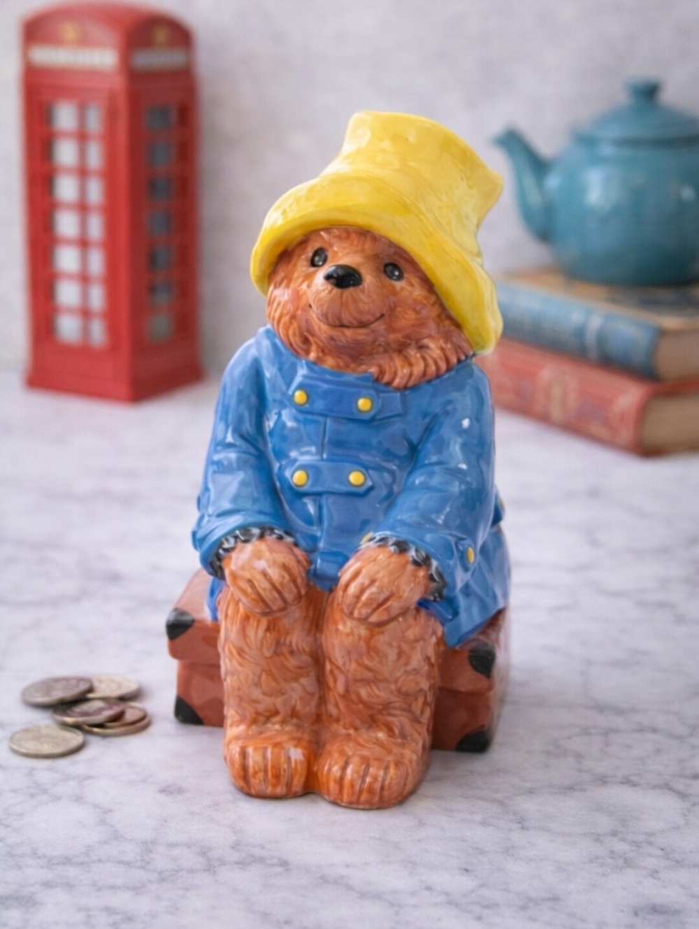 Vintage 1978 Paddington Bear Coin Bank Gorham Japan Ceramic